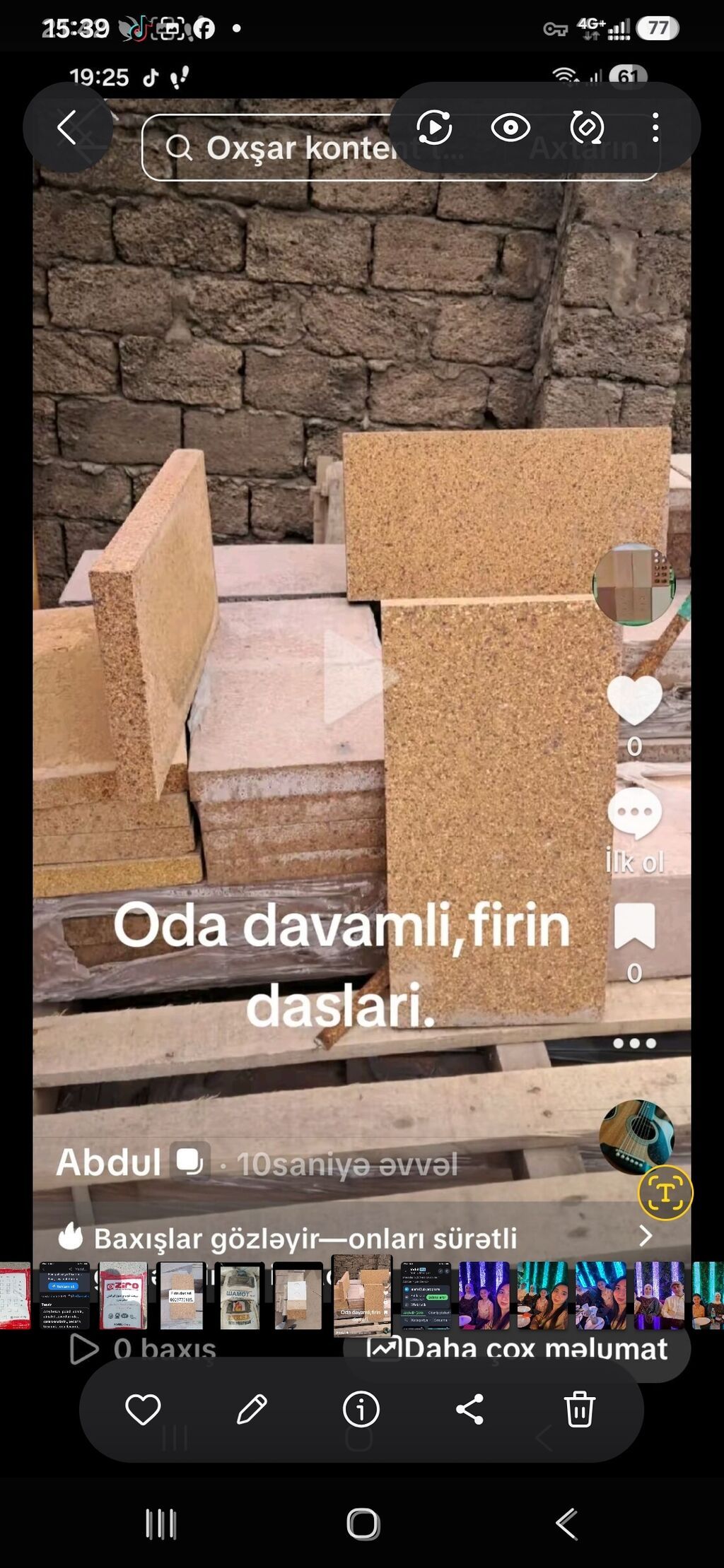 Oda davamlı Firin daslari