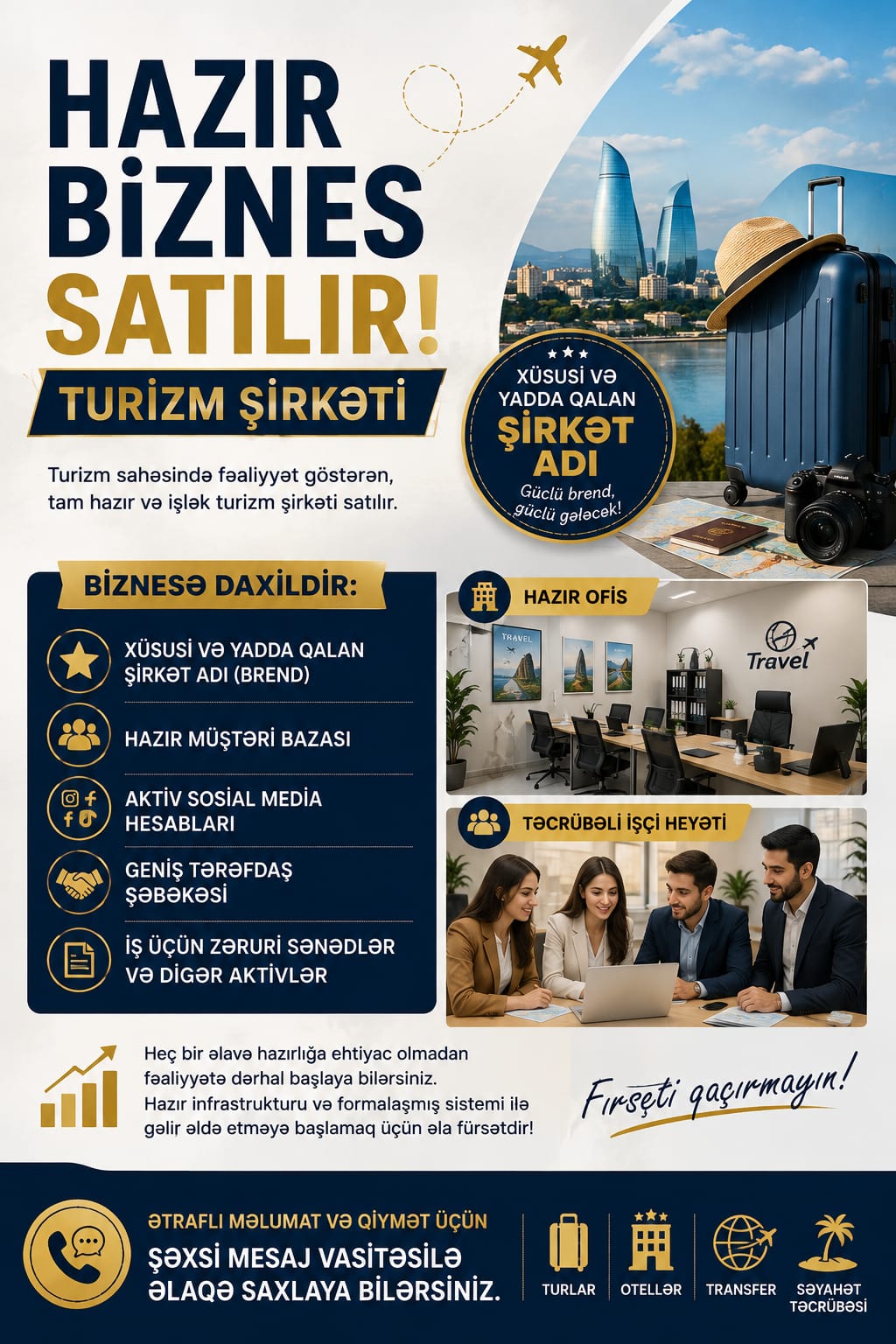 Turizm Şirkəti satılır