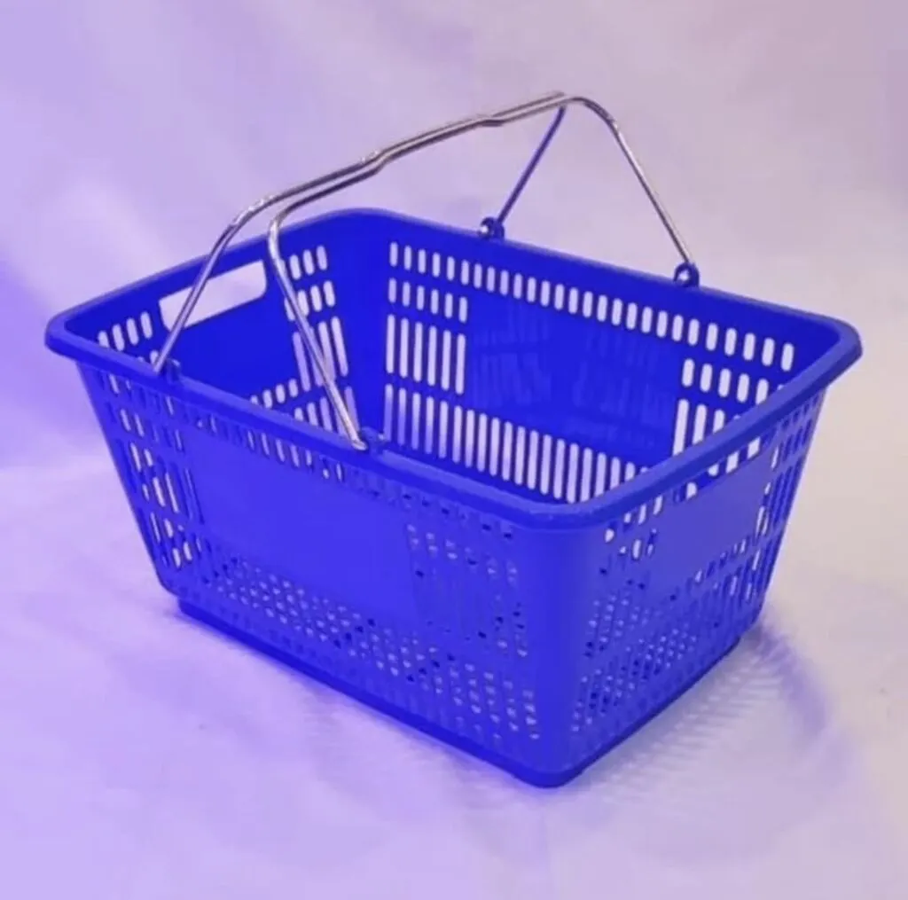 Mağaza üçün plastik alış-veriş səbətləri - Material: möhkəm, yüngül
