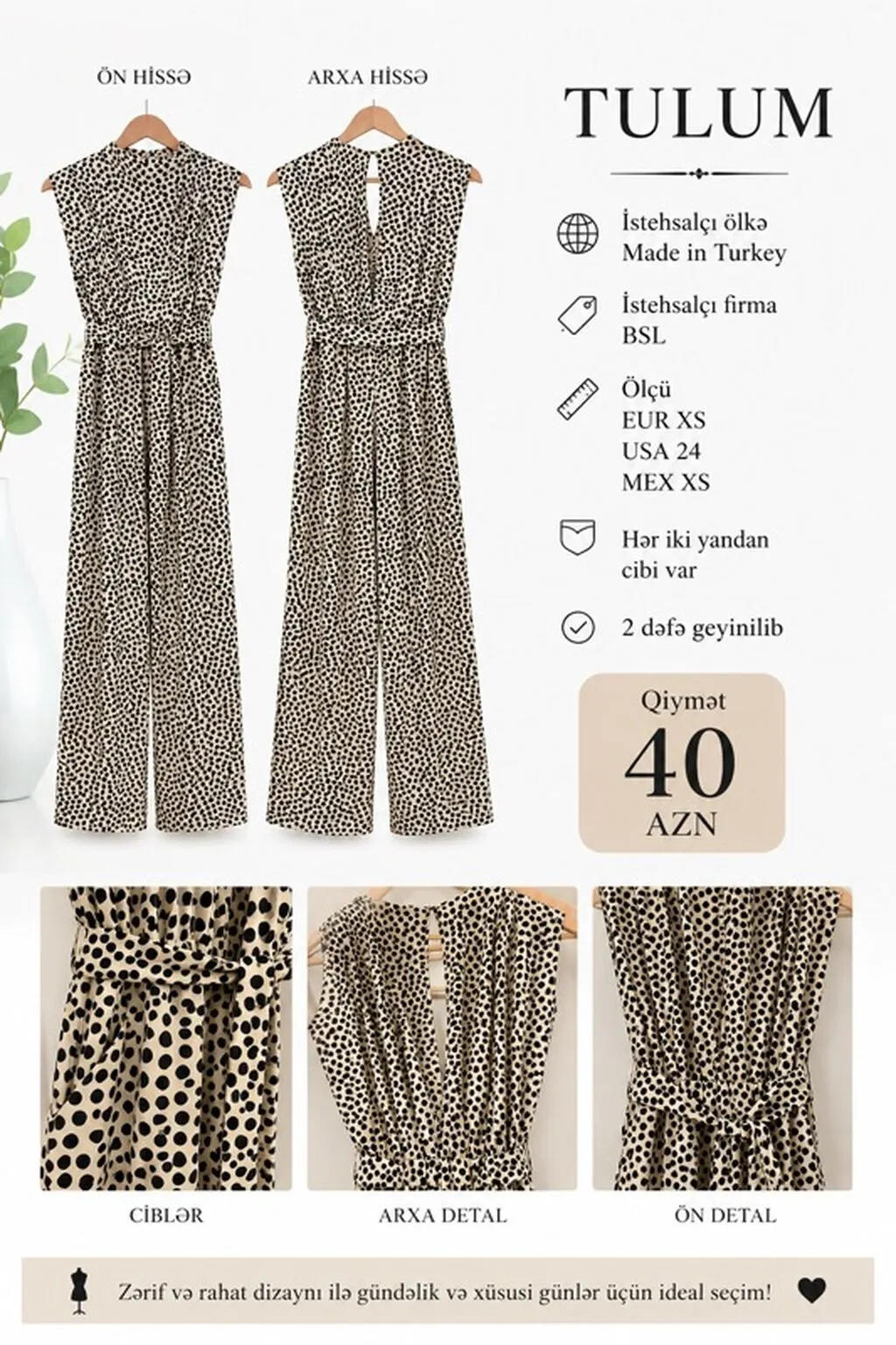 Tulum – BSL, Made in Turkey - Ölçü: EUR XS / USA 24 / MEX XS - Naxış