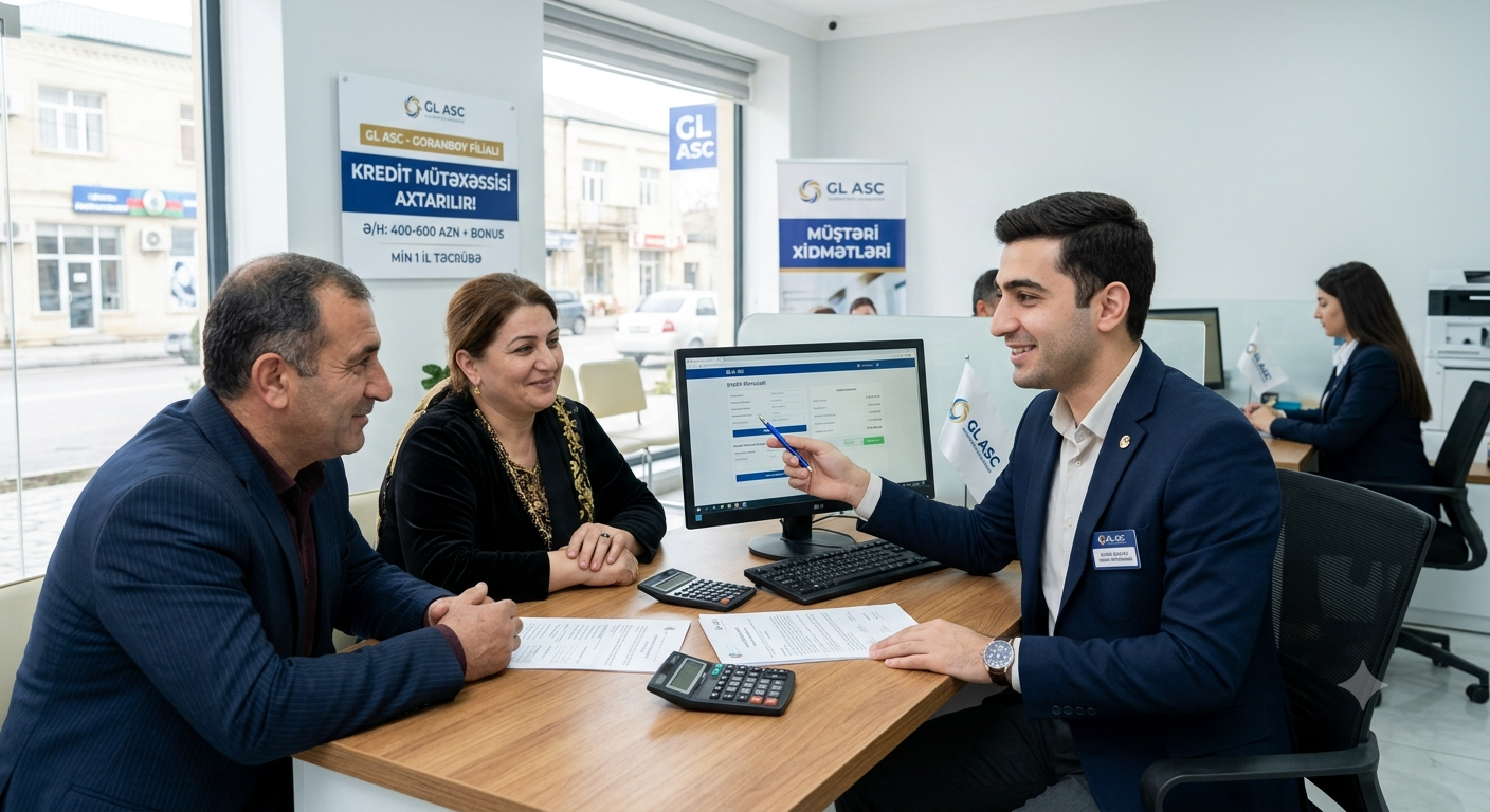📢 Kredit mütəxəssisi (Goranboy filialı) 💳💼 ​🏢 Qurum: GL ASC