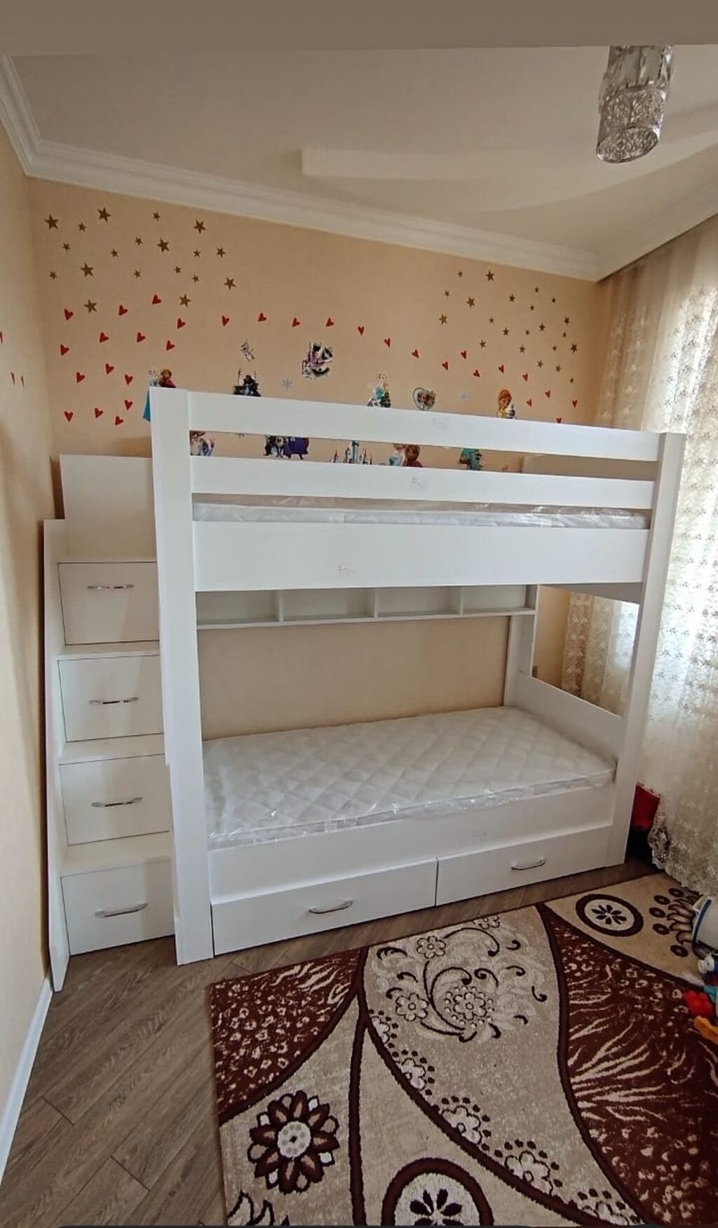 Oğlan və qız üçün, Yeni, Çarpayı, Matras ilə, Siyirməli, MDF
