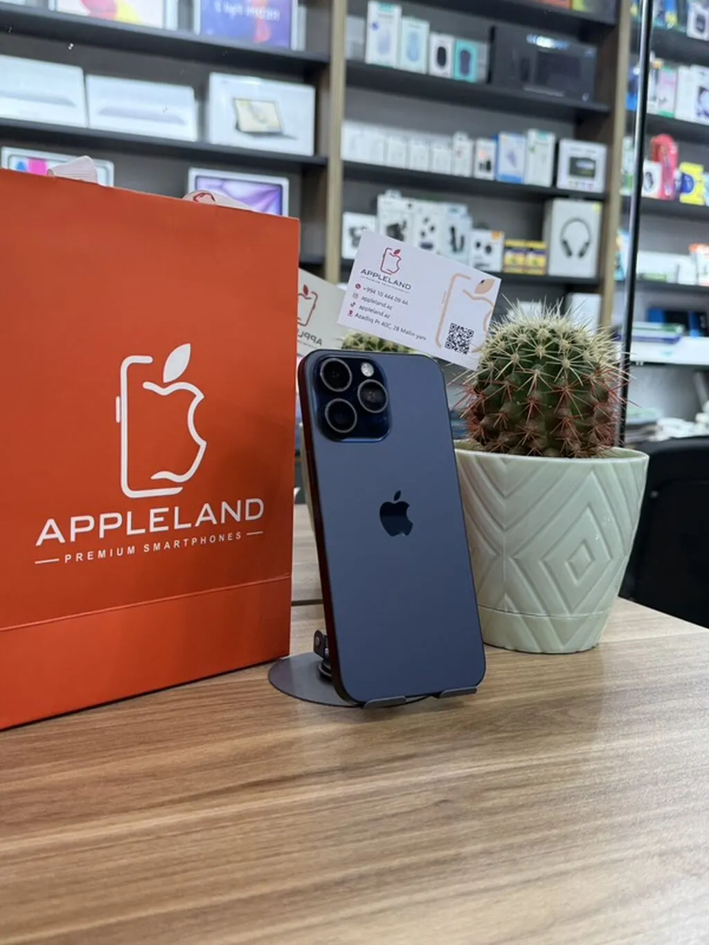 IPhone 15 Pro Max, 256 GB, Blue Titanium, Simsiz şarj