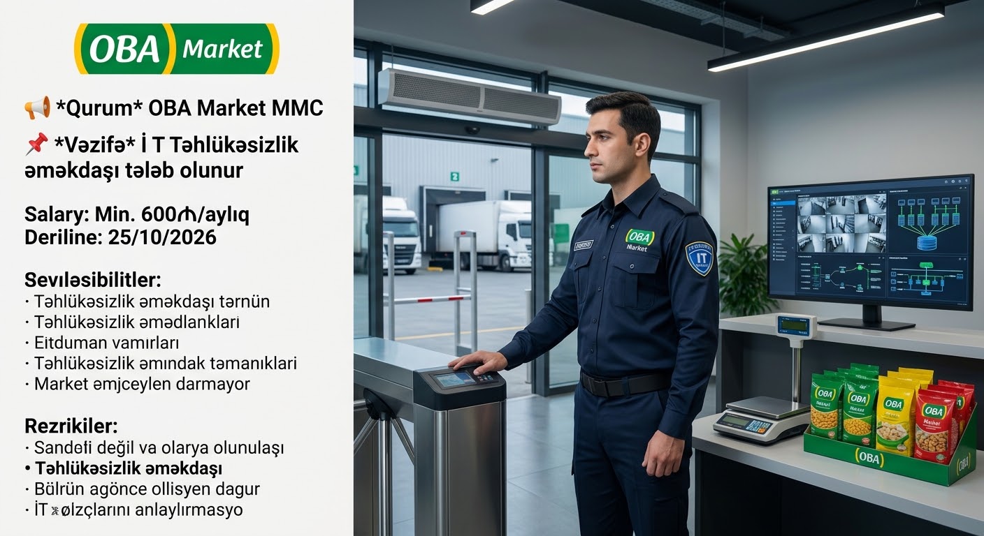 İstehsal Müdiri / Texnoloq xanım (Gəncə) tələb olunur