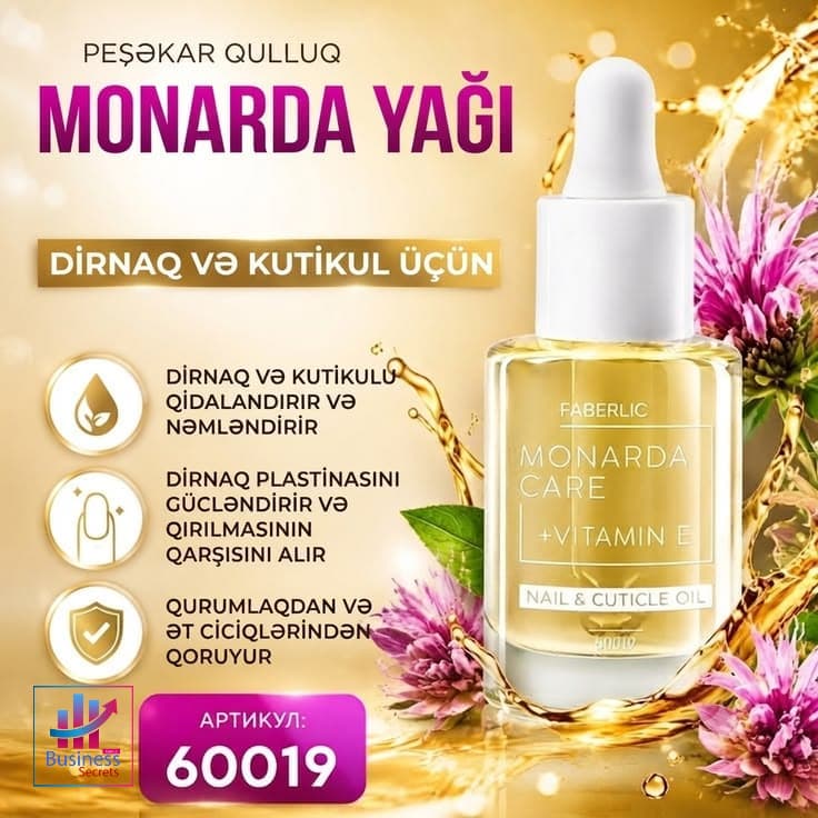 Dırnaqlarınıza Peşəkar Qulluq: Faberlic Monarda Yağı! ✨