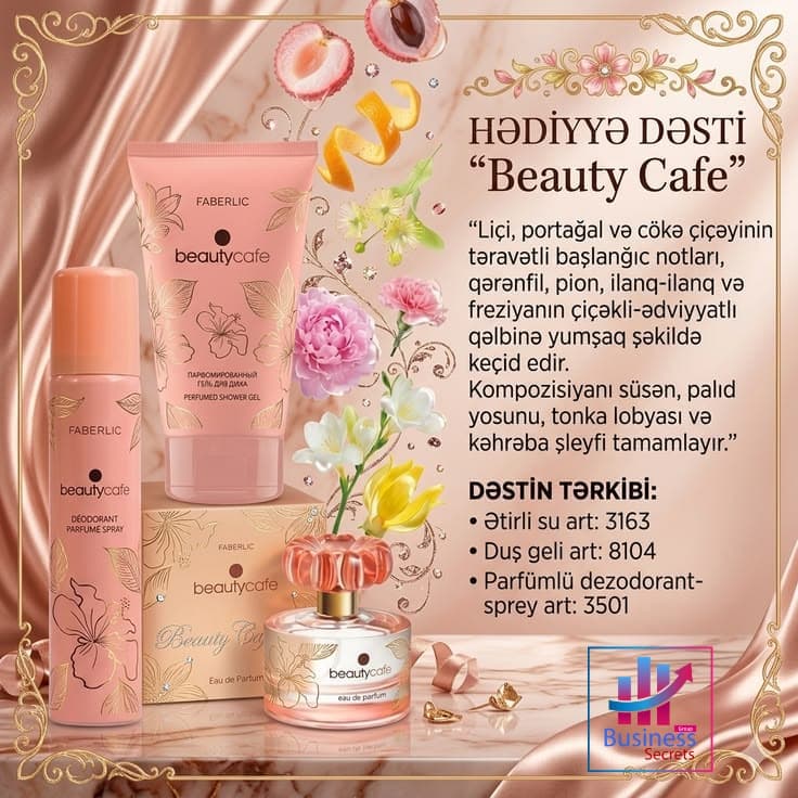 Beauty Cafe" Hədiyyə Dəsti ilə Özünüzü və Sevdiklərinizi Şımardın! ✨ ​Özəl günlərdə və ya sadəcə əzizlərinizə