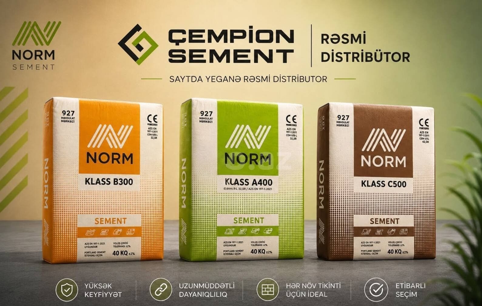 Çempion Sement  Norm" sementləri
