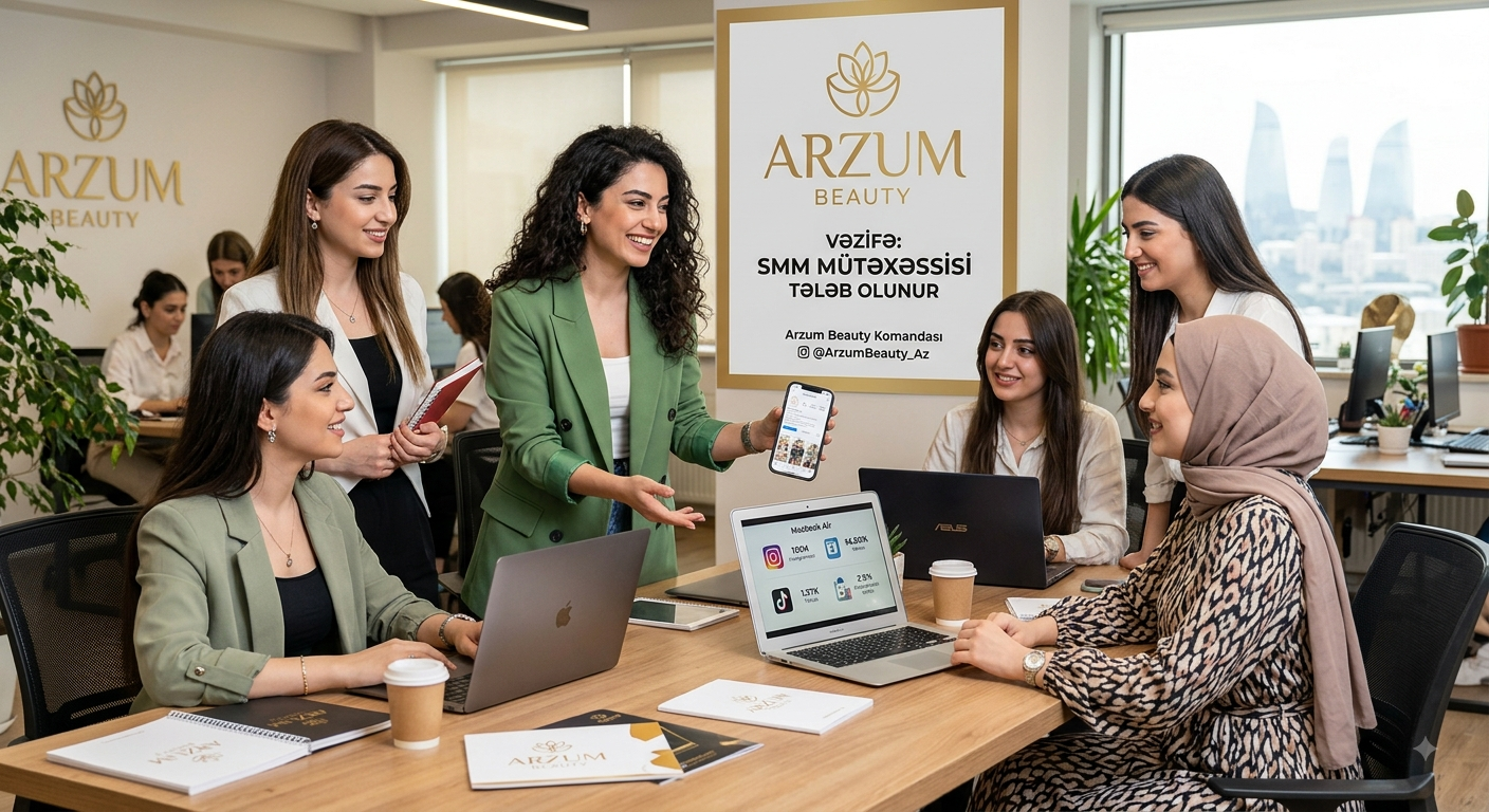 📢   Diqqət!  Arzum Beauty 📌  * **Vəzifə* SMM mütəxəssisi tələb olunur