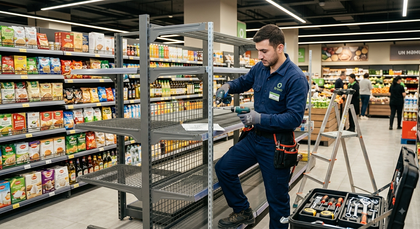 Bravo Supermarketlər şəbəkəsi 📌  * ** Rəf quraşdırılması üzrə texnik tələb olunur