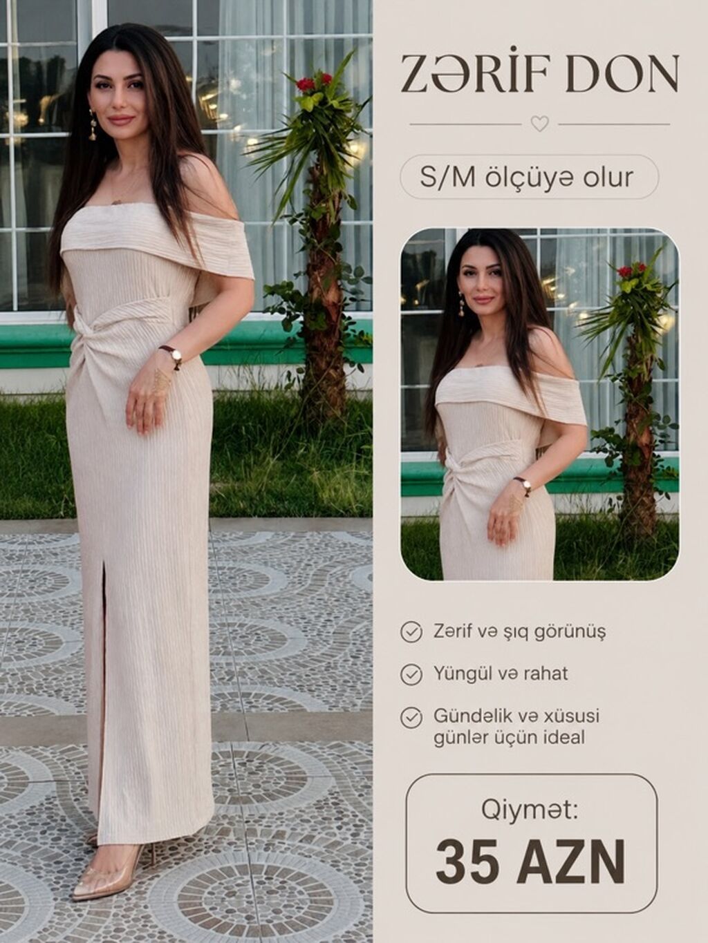 Zərif ziyafət donu