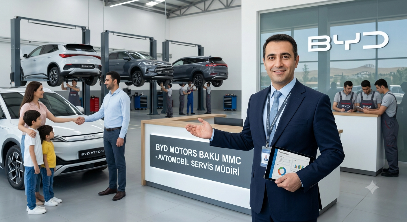 📢   BYD Motors Baku MMC  *📌  Avtomobil Servis Müdiri