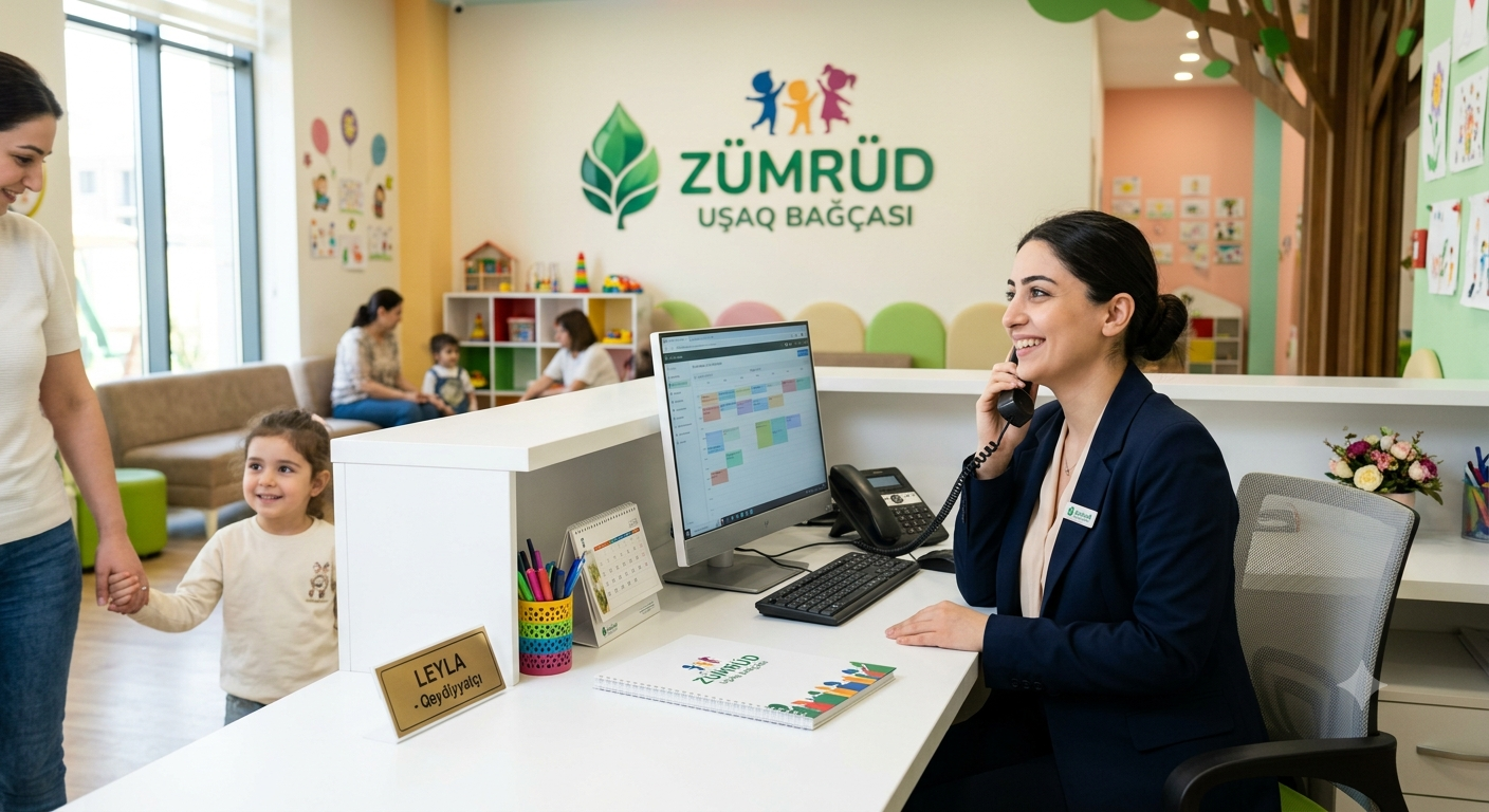 📢    Zümrüd Uşaq Bağçası   Receptionist (Qeydiyyatçı)