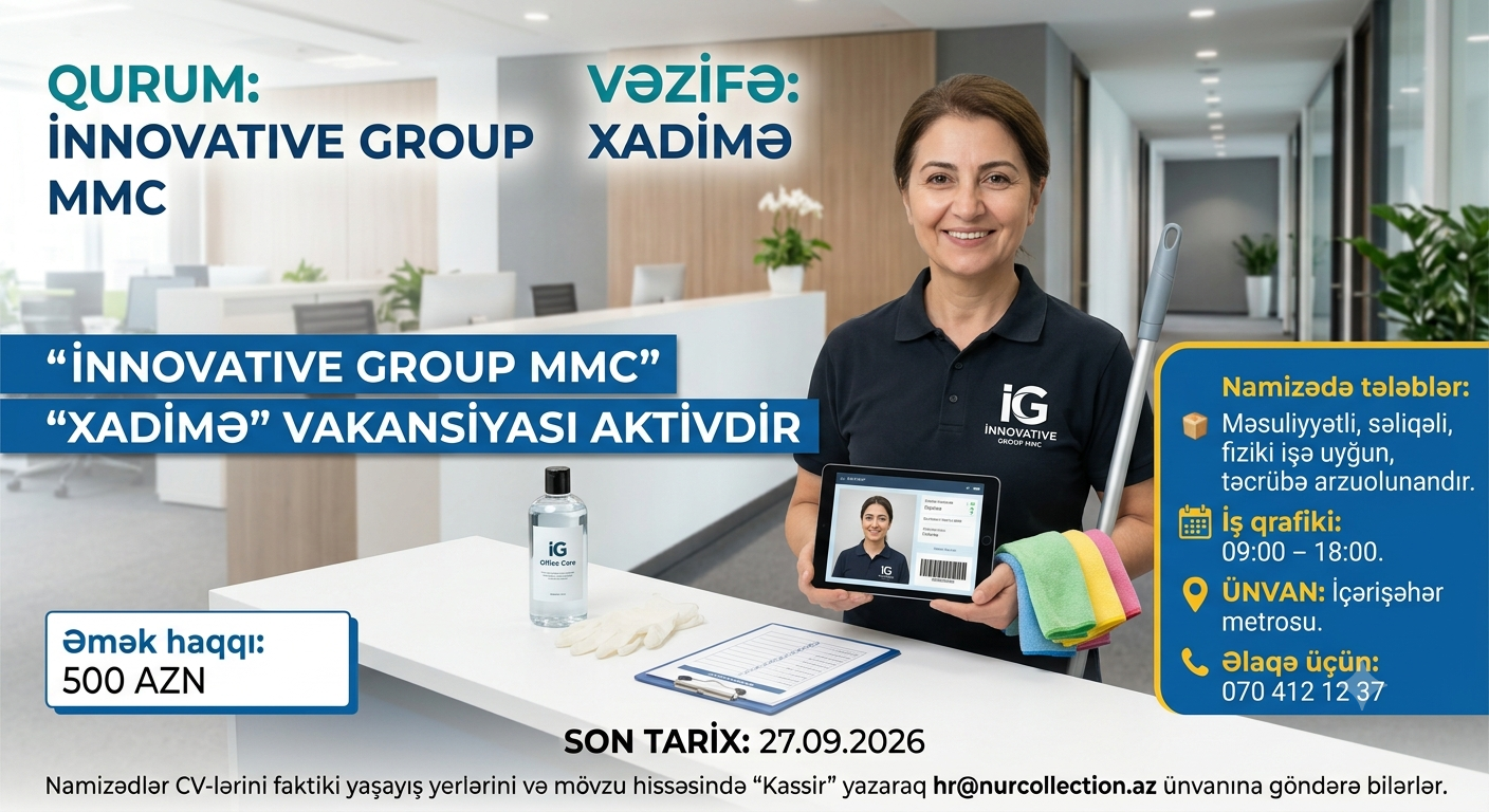 📢     İnnovative Group MMC *📌   Xadimə