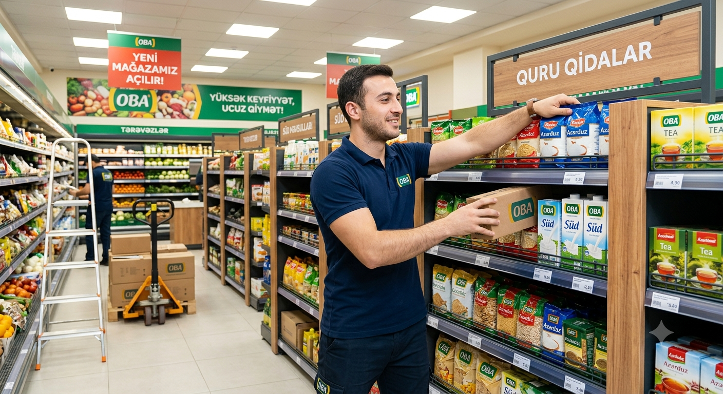 📢    Oba Market MMC *📌  * **Vəzifə* Açılış qrup üzvü tələb olunur