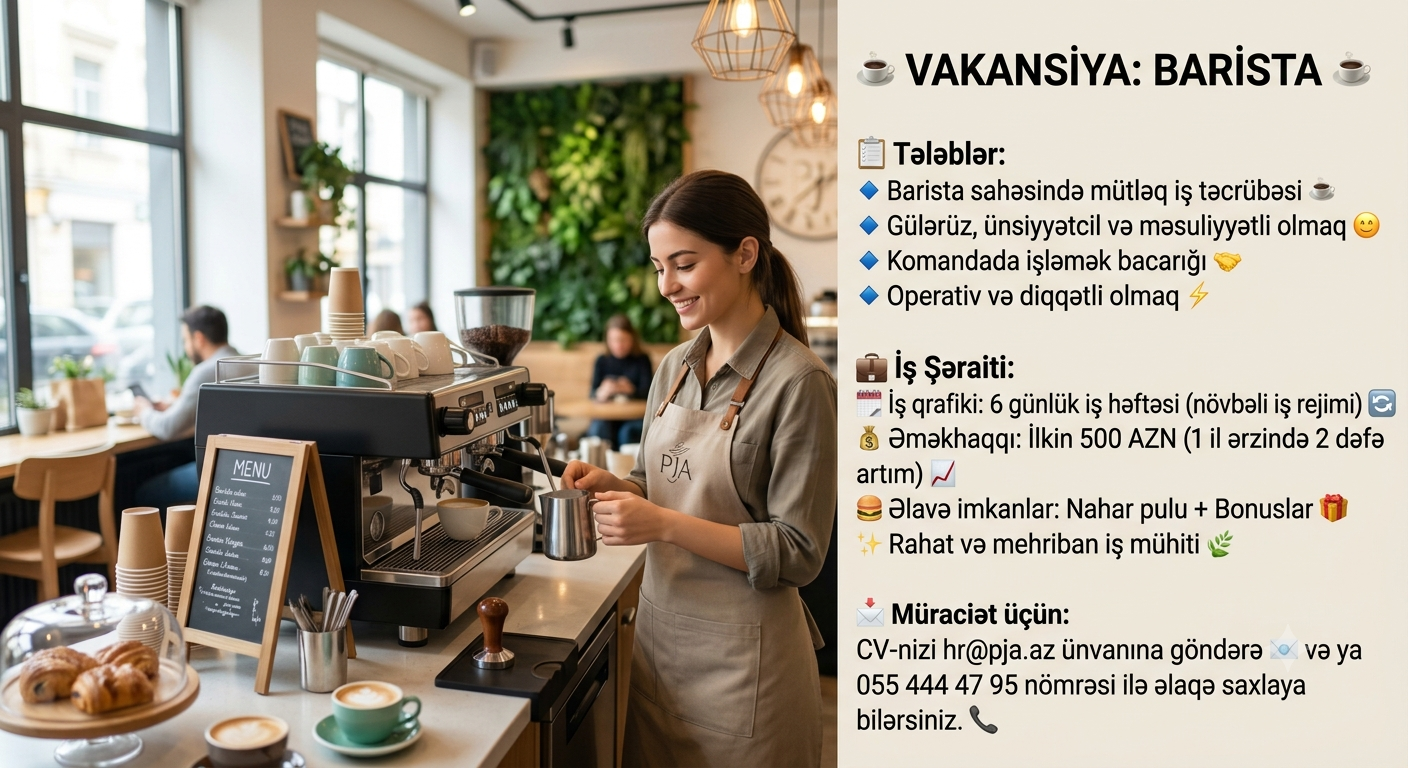 VAKANSİYA: BARİSTA ☕