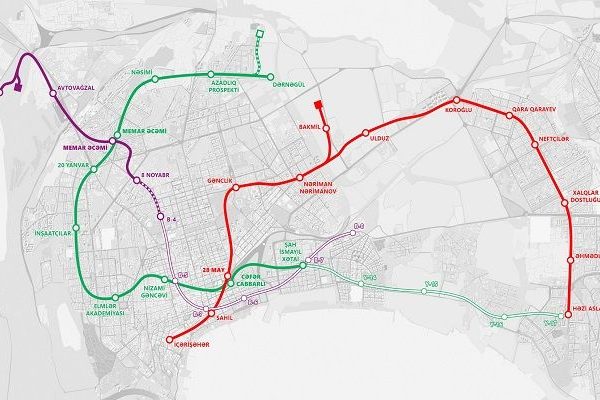 Bakıda yeni tikiləcək 10 metro stansiyası harada yerləşəcək?